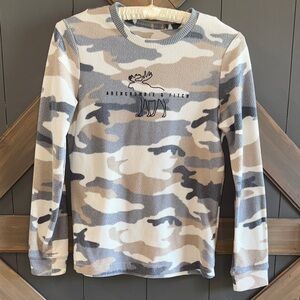 Abercrombie & Fitch camo fleece long sleeve shirt